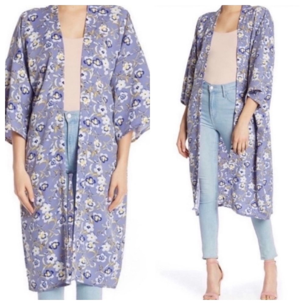 NEW 14th & Union Floral Kimono Duster One Size
